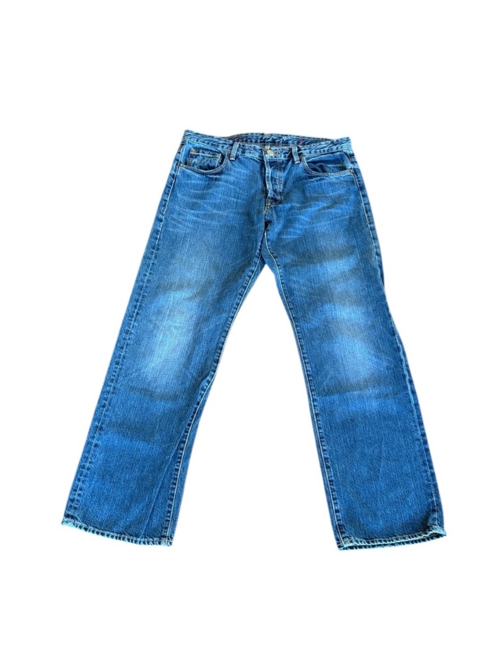 J. Crew Vintage 2006 Slouch Faded Indigo Wash  Buttonfly‎ Blue Jeans Size 34